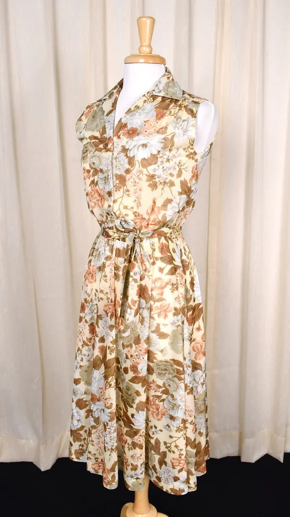 1950s Style Sheer Floral Dress