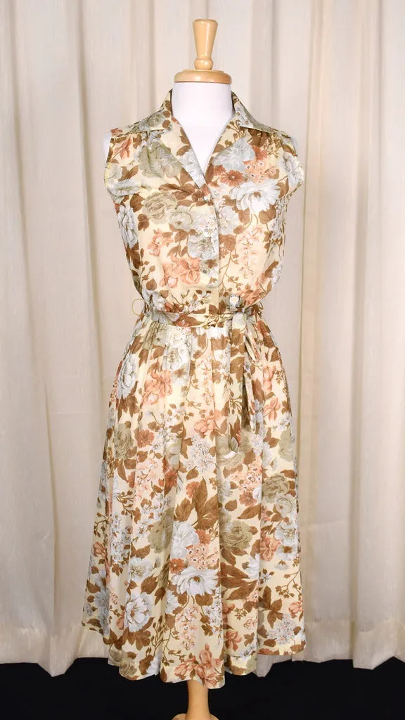 1950s Style Sheer Floral Dress