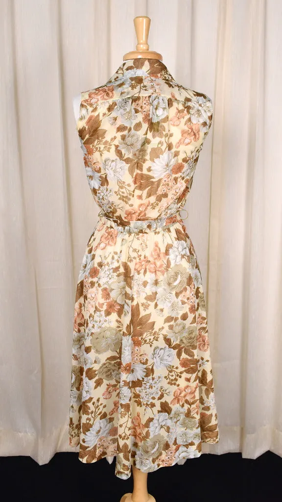 1950s Style Sheer Floral Dress