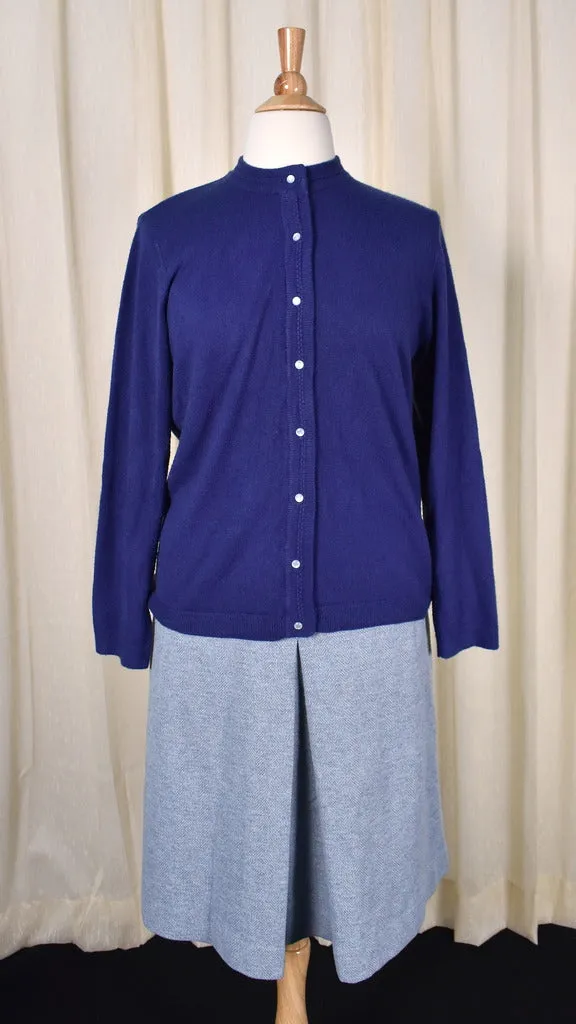 1950s Style Vintage Blue Cardigan