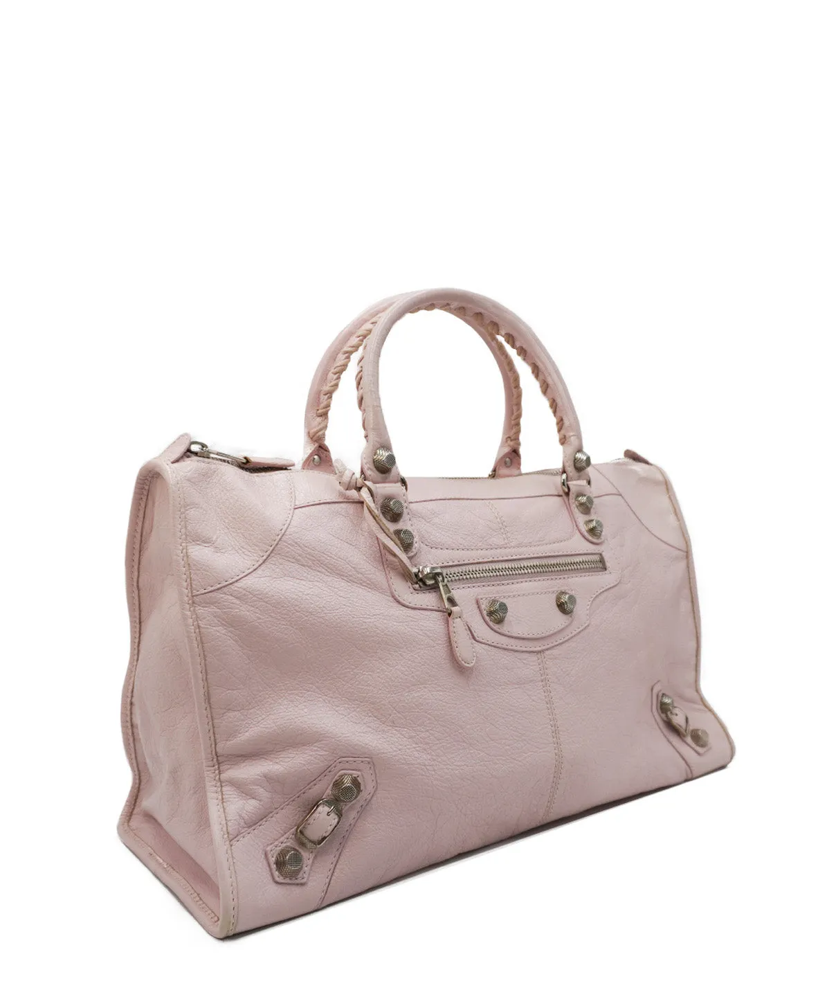 Agneau Giant 12 Silver Hardware City Pink