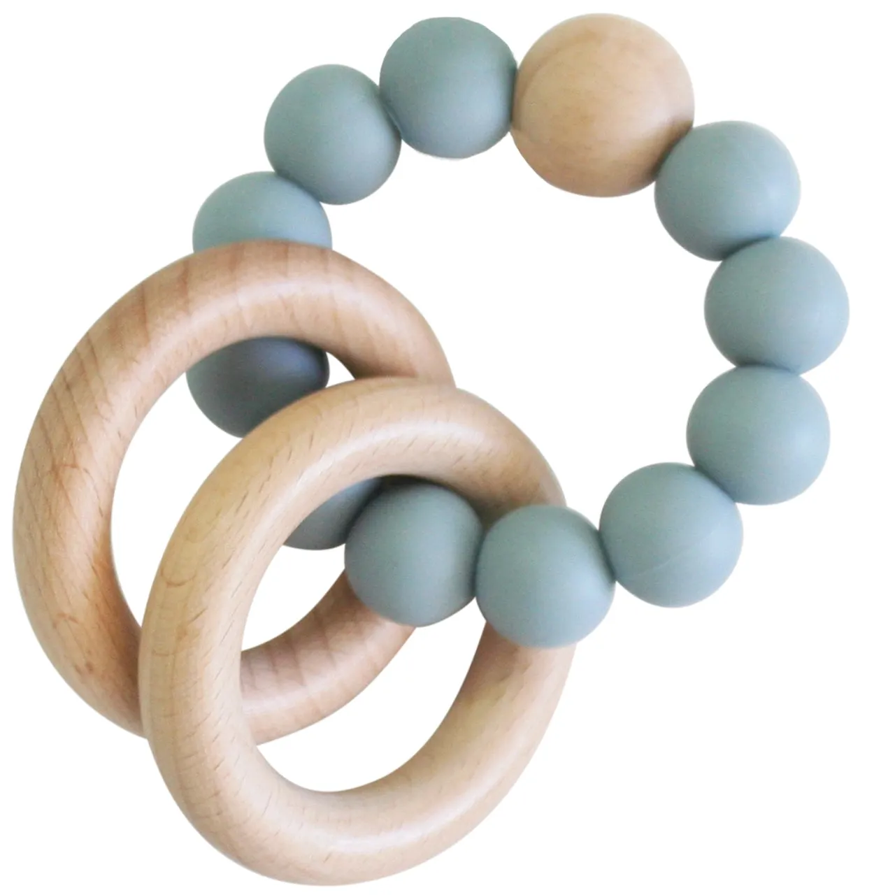 Alimrose Beechwood Teether Ring Set - Ether