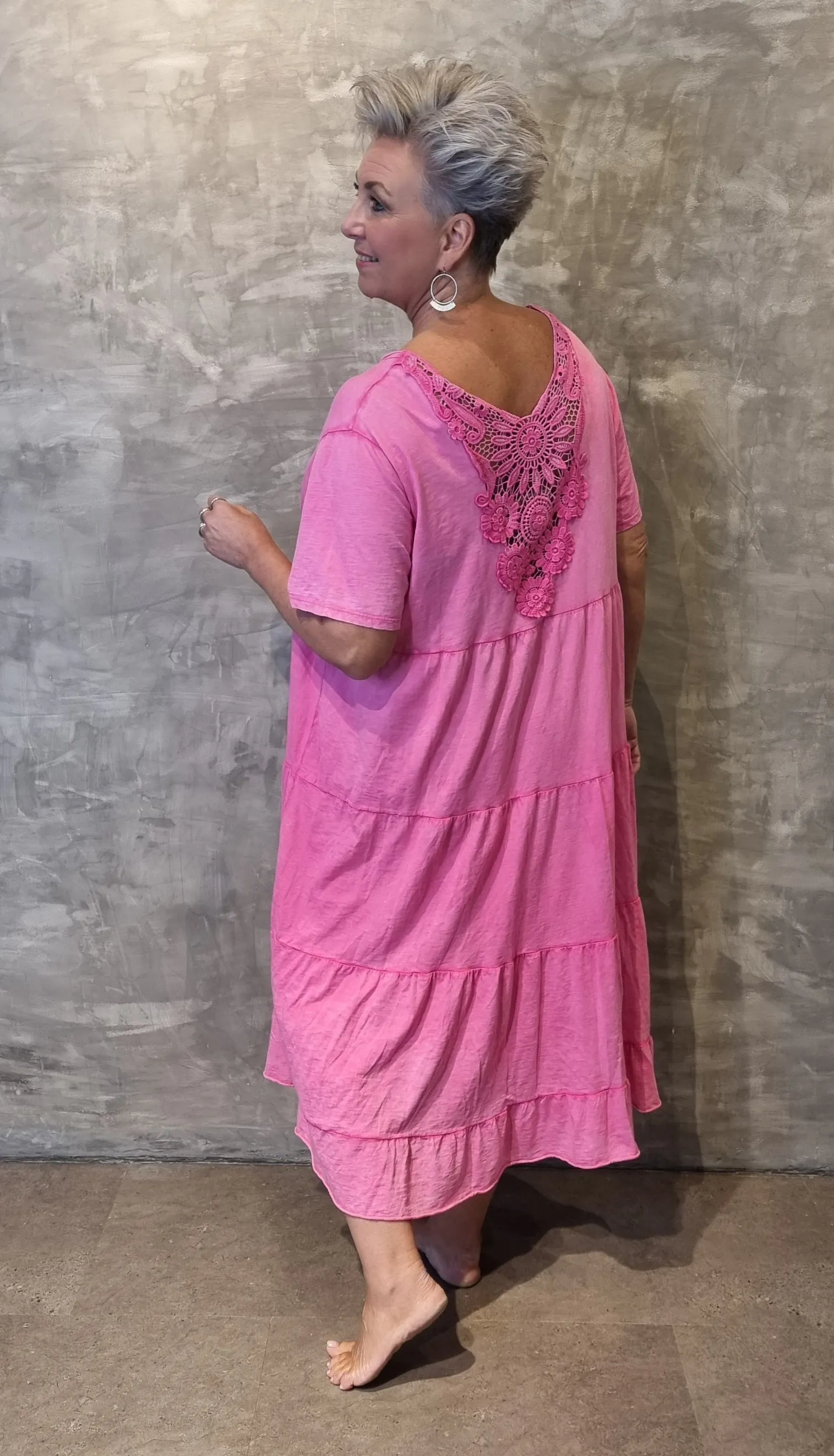 Angela Cotton Dress Pink