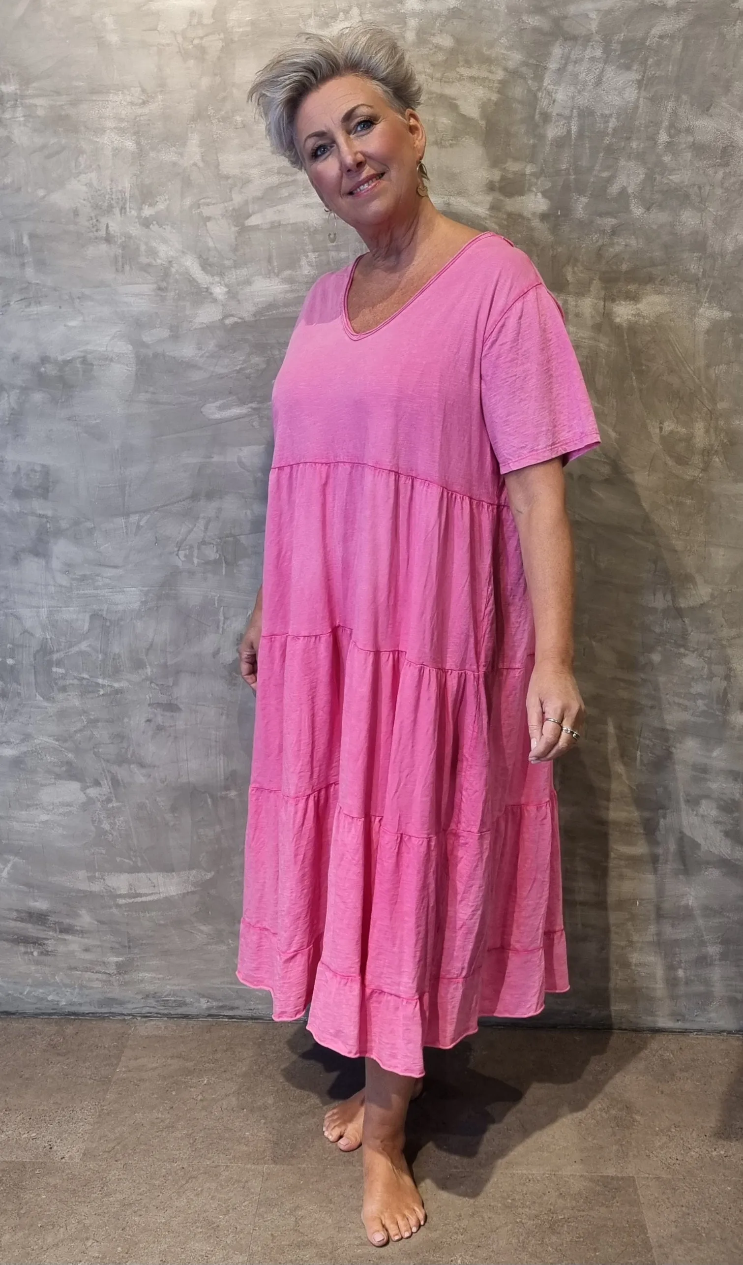 Angela Cotton Dress Pink