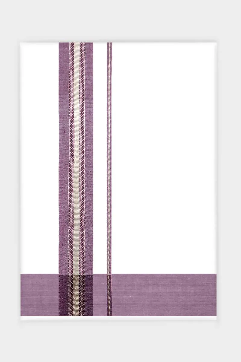 Aylan Yadav - Dull Purple Smooth Cotton Double Dhoti With Fancy Borders | Uathayam