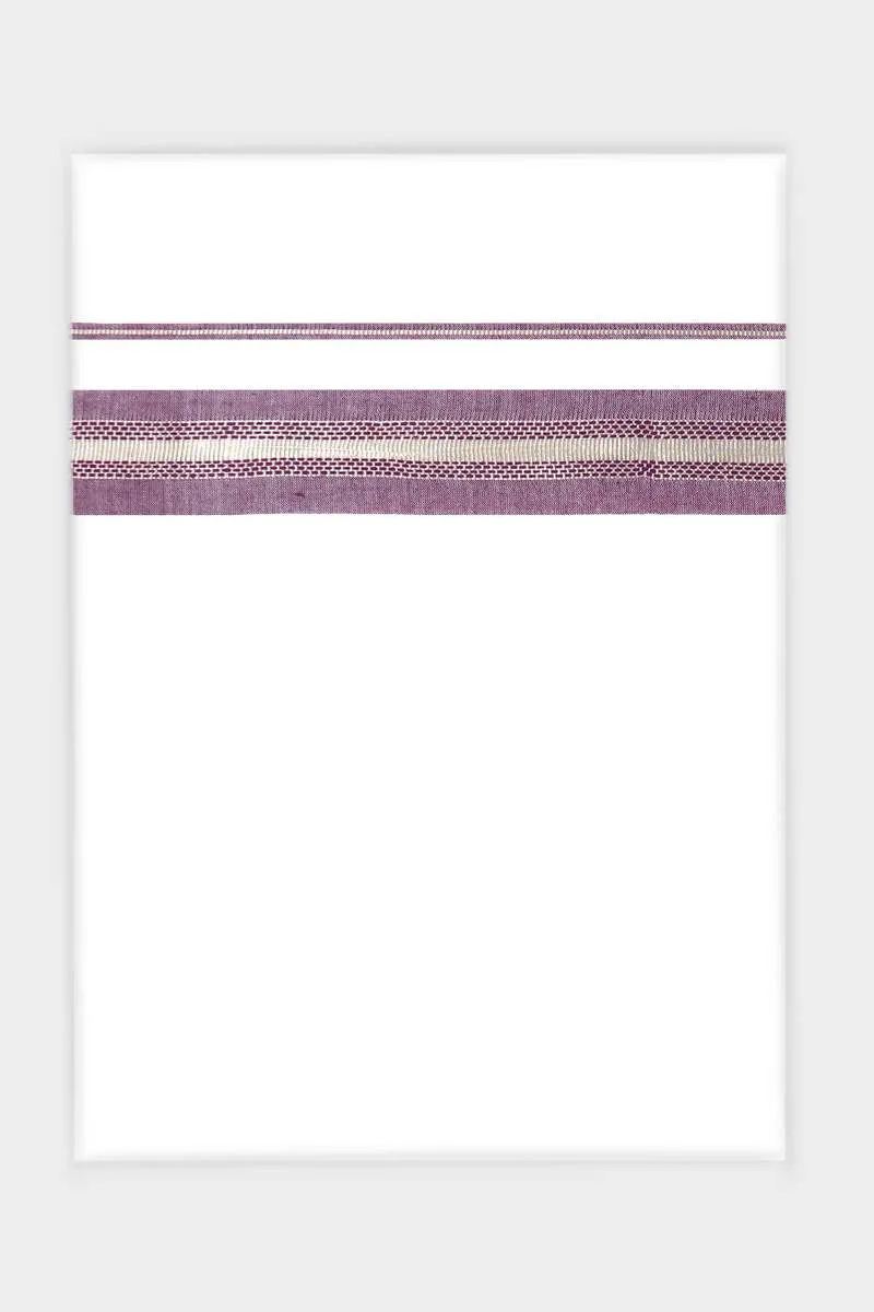 Aylan Yadav - Dull Purple Smooth Cotton Double Dhoti With Fancy Borders | Uathayam