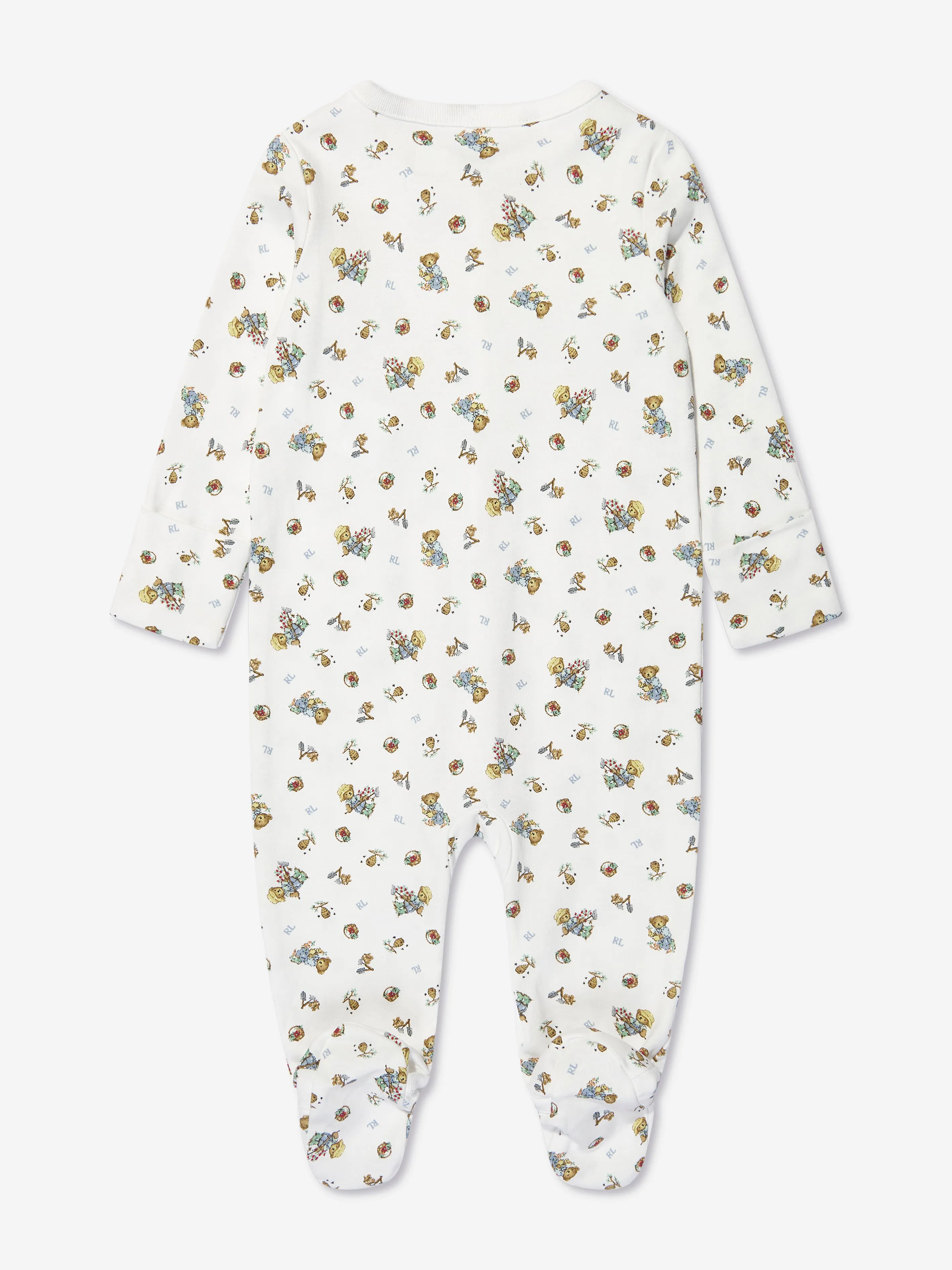 Baby Boys Bear Coverall in Ivory