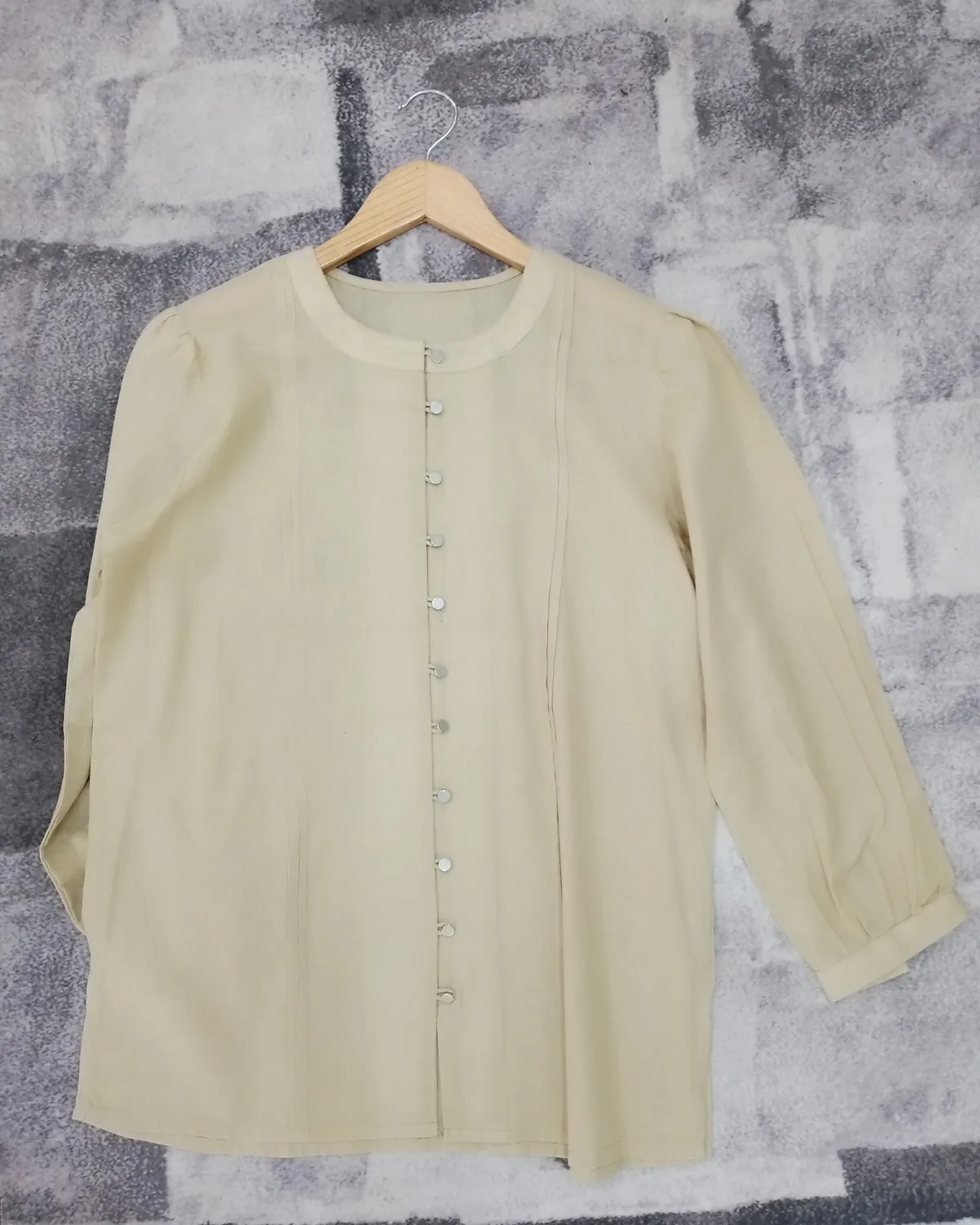 Beige Cotton Loops Top