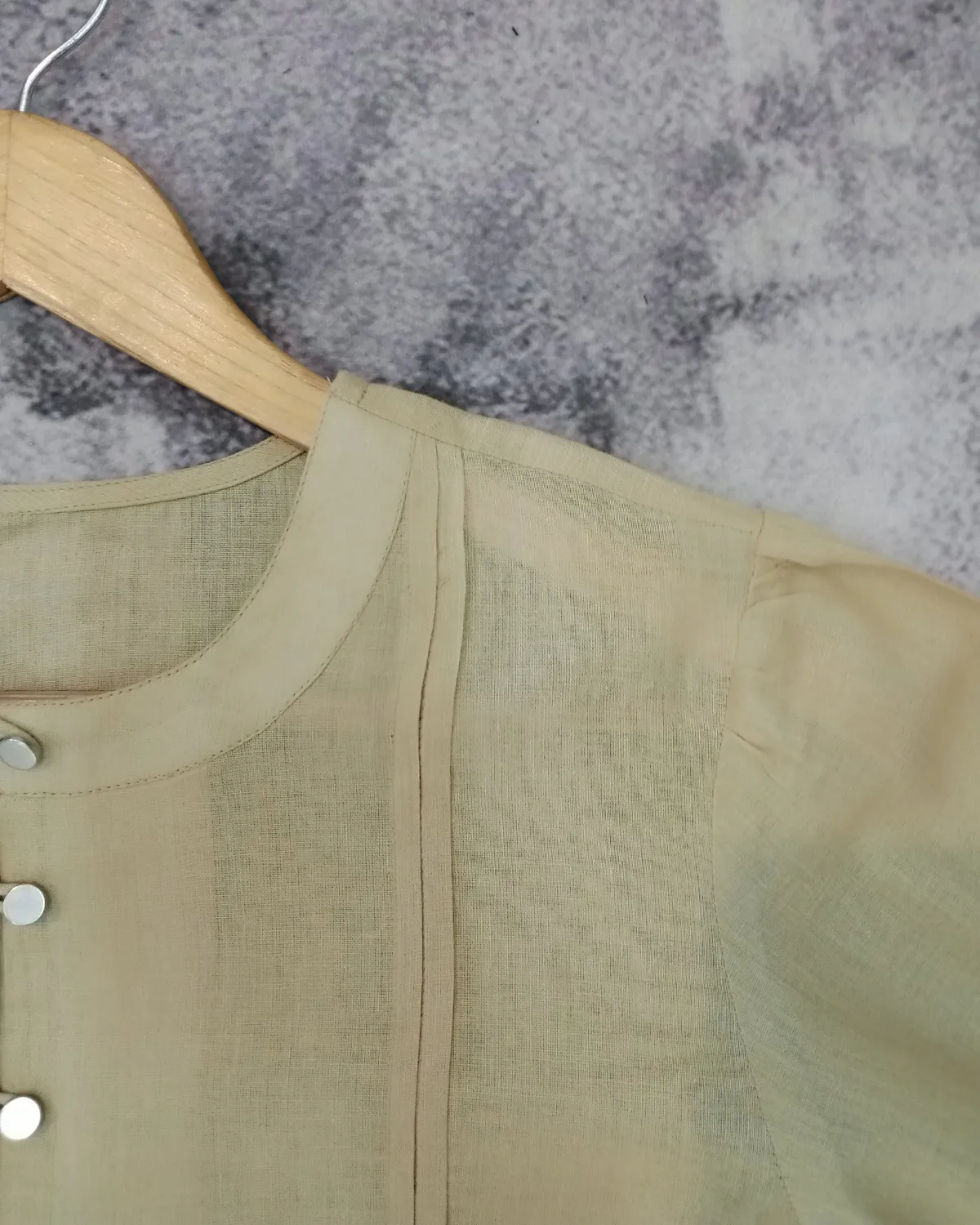 Beige Cotton Loops Top