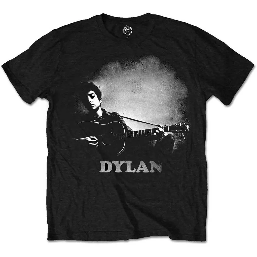 Bob Dylan Unisex T-shirt - Guitar & Logo