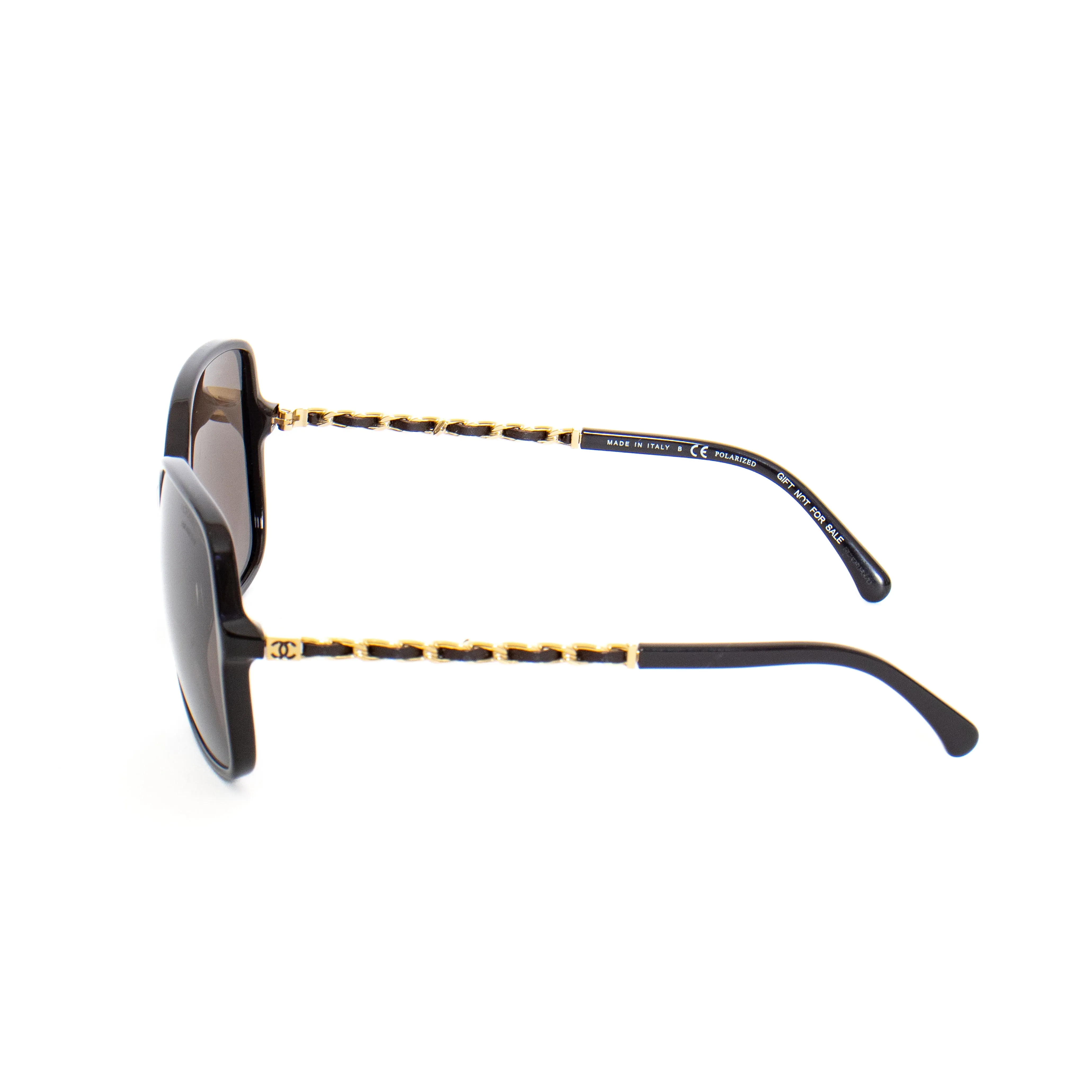 Brown Charming Chain Square Sunglasses