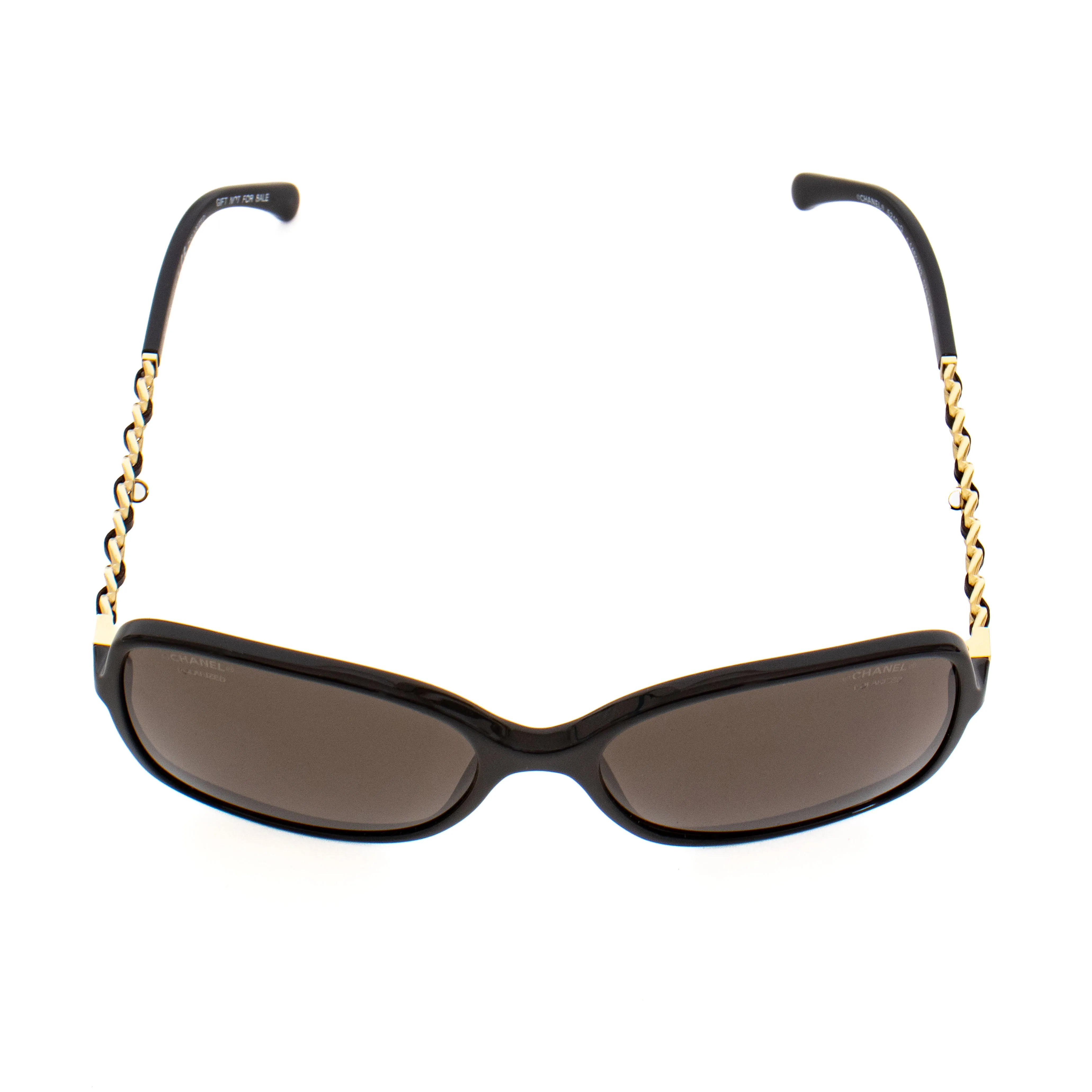 Brown Charming Chain Square Sunglasses