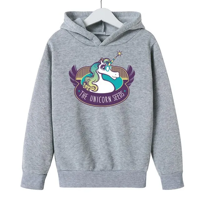 Children&#39;s Pink Unicorn Hoodie,boy&#39;s and Girl&#39;s Pure Catton Clothing, for Men and Women,size 4T-14T