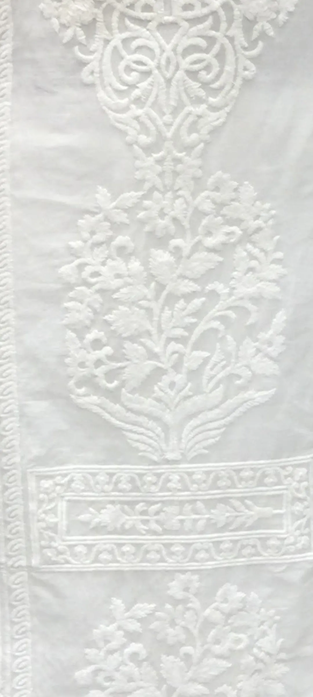 Cotton Chikankari Semi Stitched Suit with Chikan Embroidery