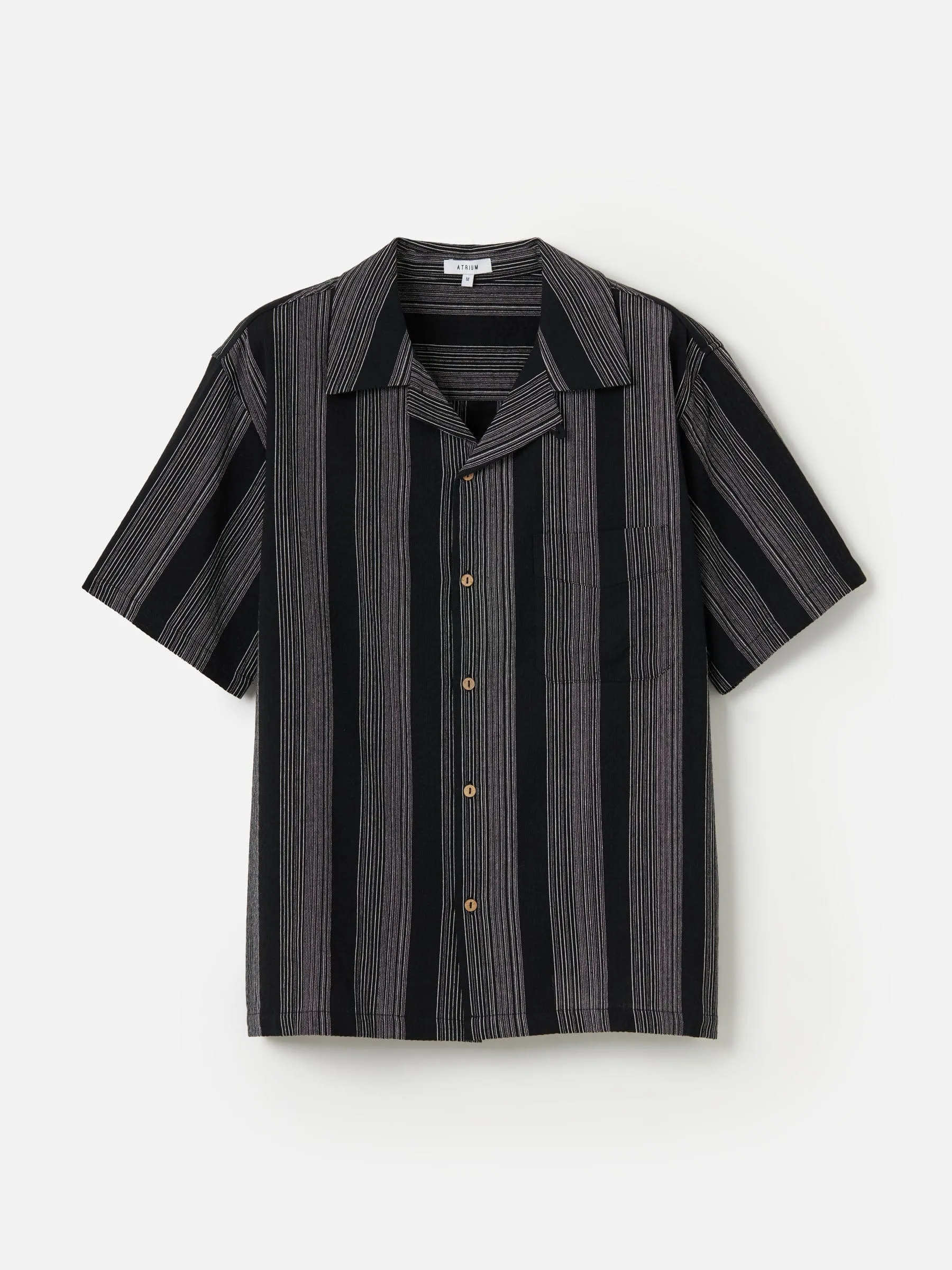 Cotton Stripe Camp Shirt