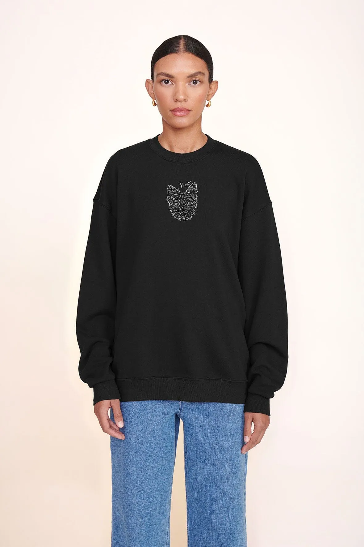 CUSTOM STAUD x C.BONZ OVERSIZED SWEATSHIRT | BLACK