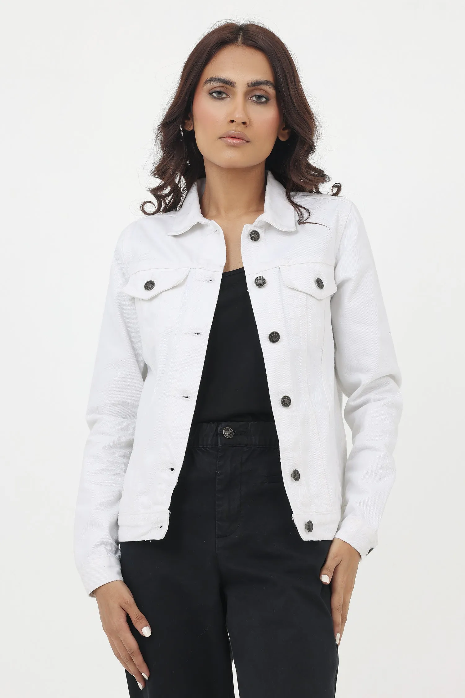 DENIM JACKET-WHITE