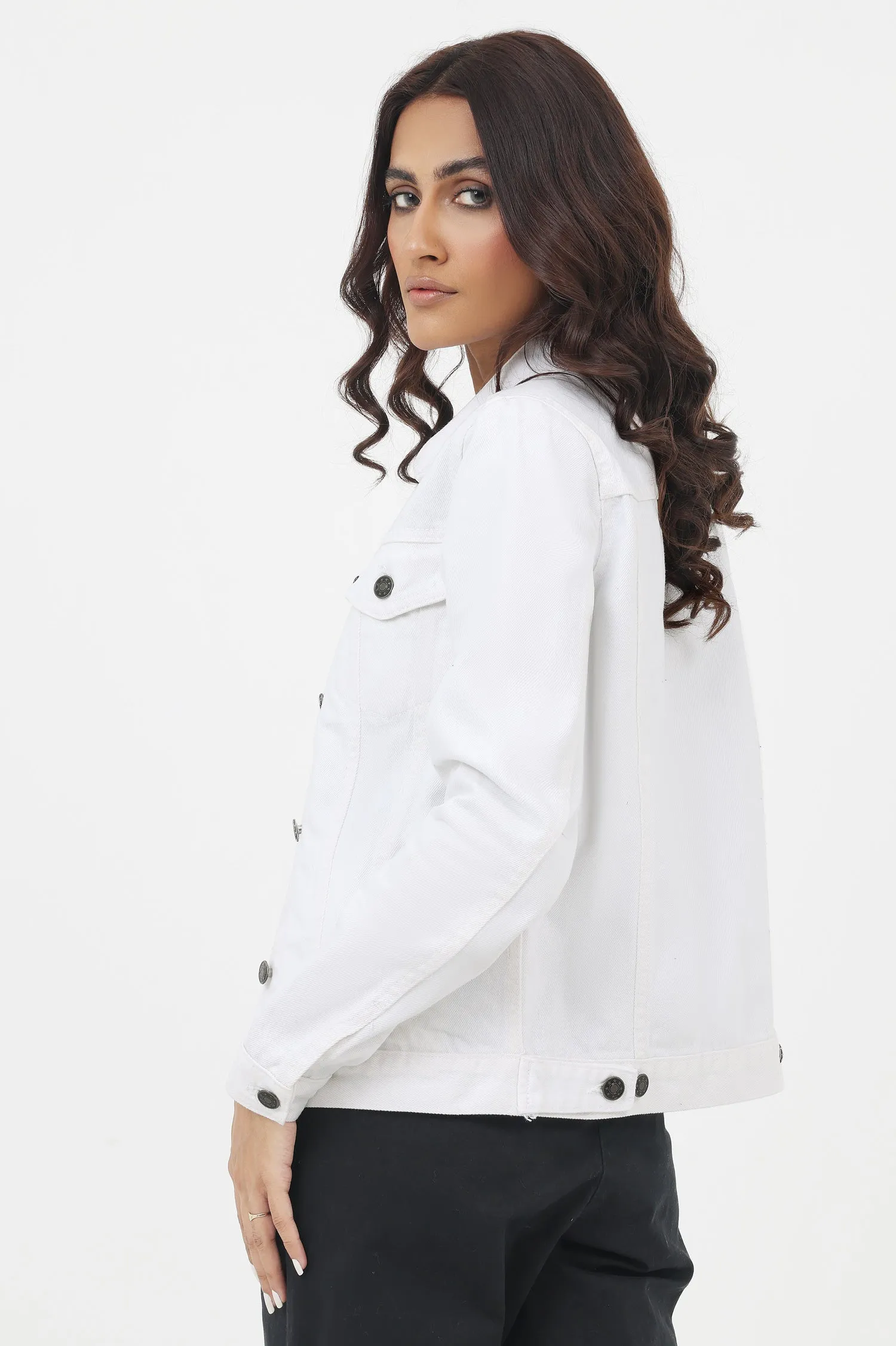 DENIM JACKET-WHITE