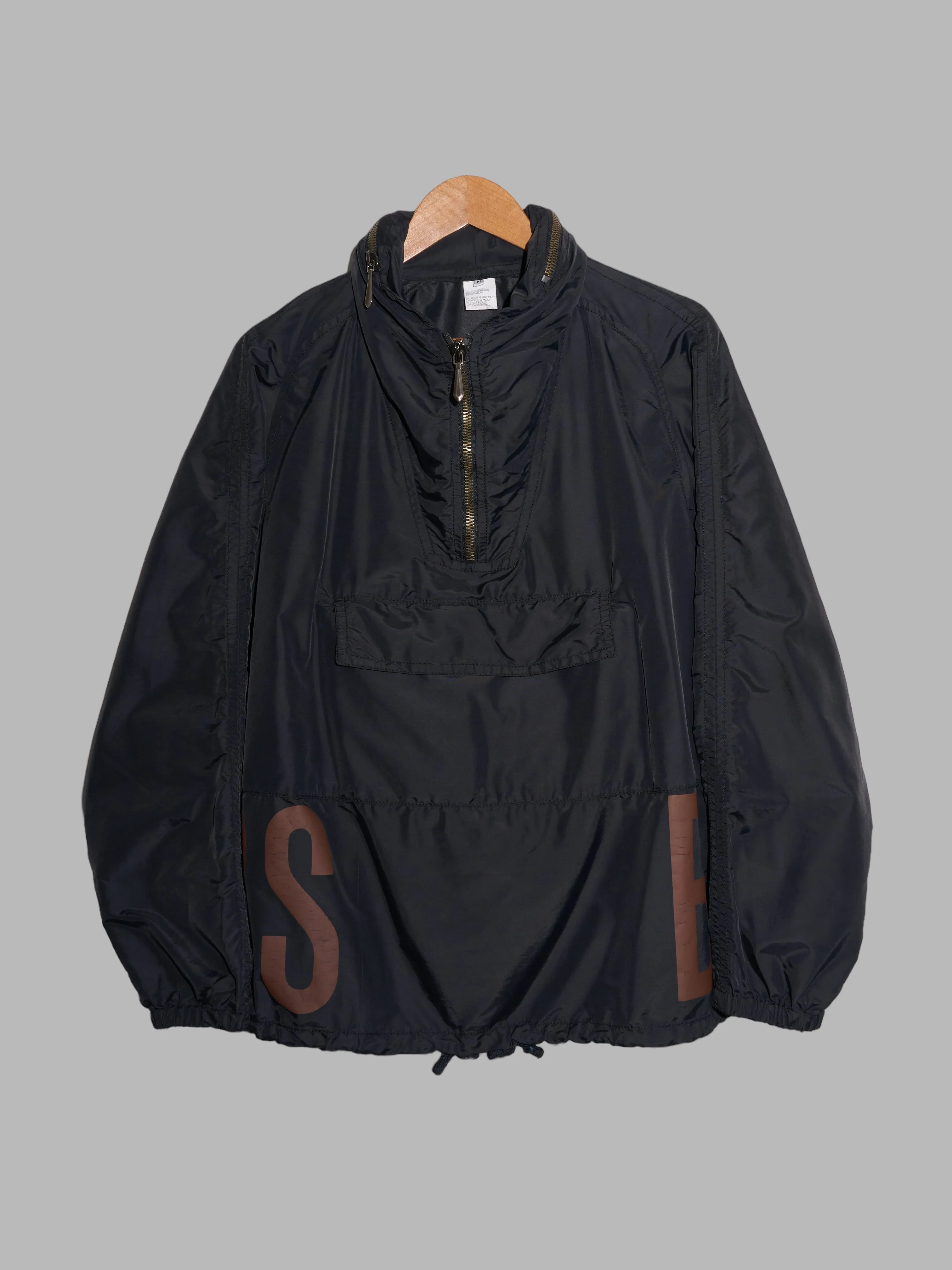 Dirk Bikkembergs 1990s 2000s packable nylon hooded logo windbreaker - M