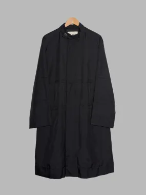 Dirk Bikkembergs Hommes 1990s black ballistic nylon snap button coat