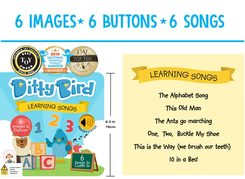 Ditty Bird Learning Songs Board Book