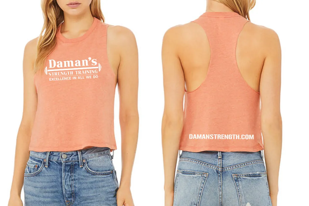 DST Womens Cropped Racer Back Tank