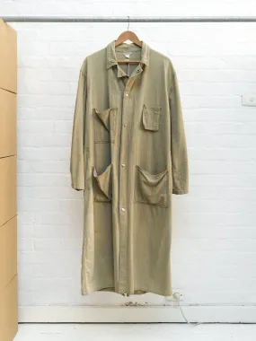 Dubbleware 1930s-40s beige cotton multi pocket chore coat - size M L