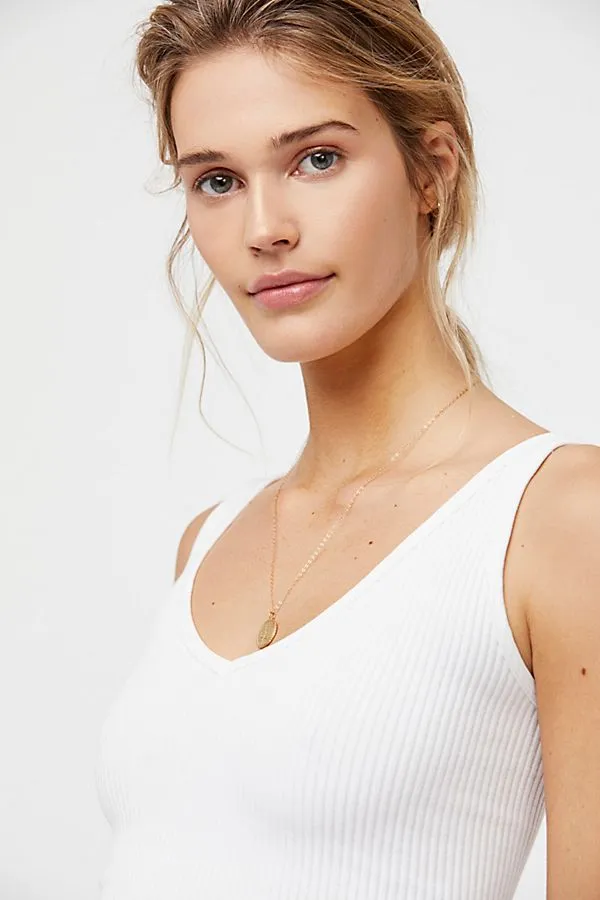 Free People Solid color Ribbed Cropped Brami Tank Top