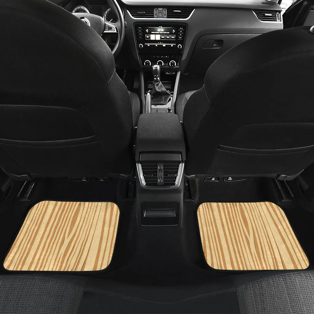 Front and Back Car Mats - Wood Grain