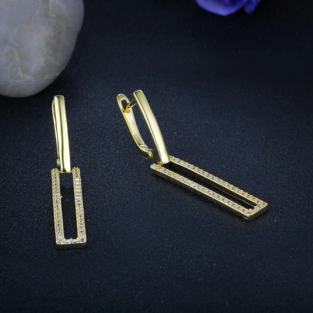 Golden Long Dangle Earrings For Women