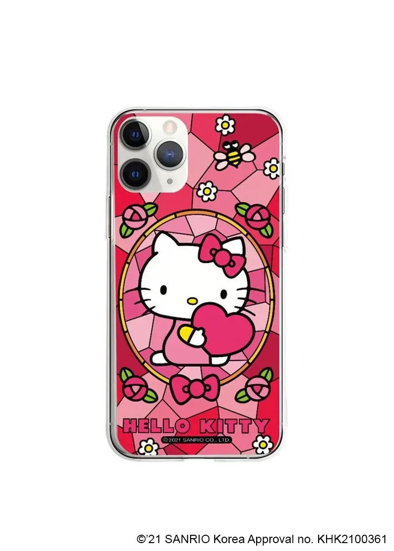 Hello Kitty in Stained Glass iPhone jelly hard case - SANRIO Korea