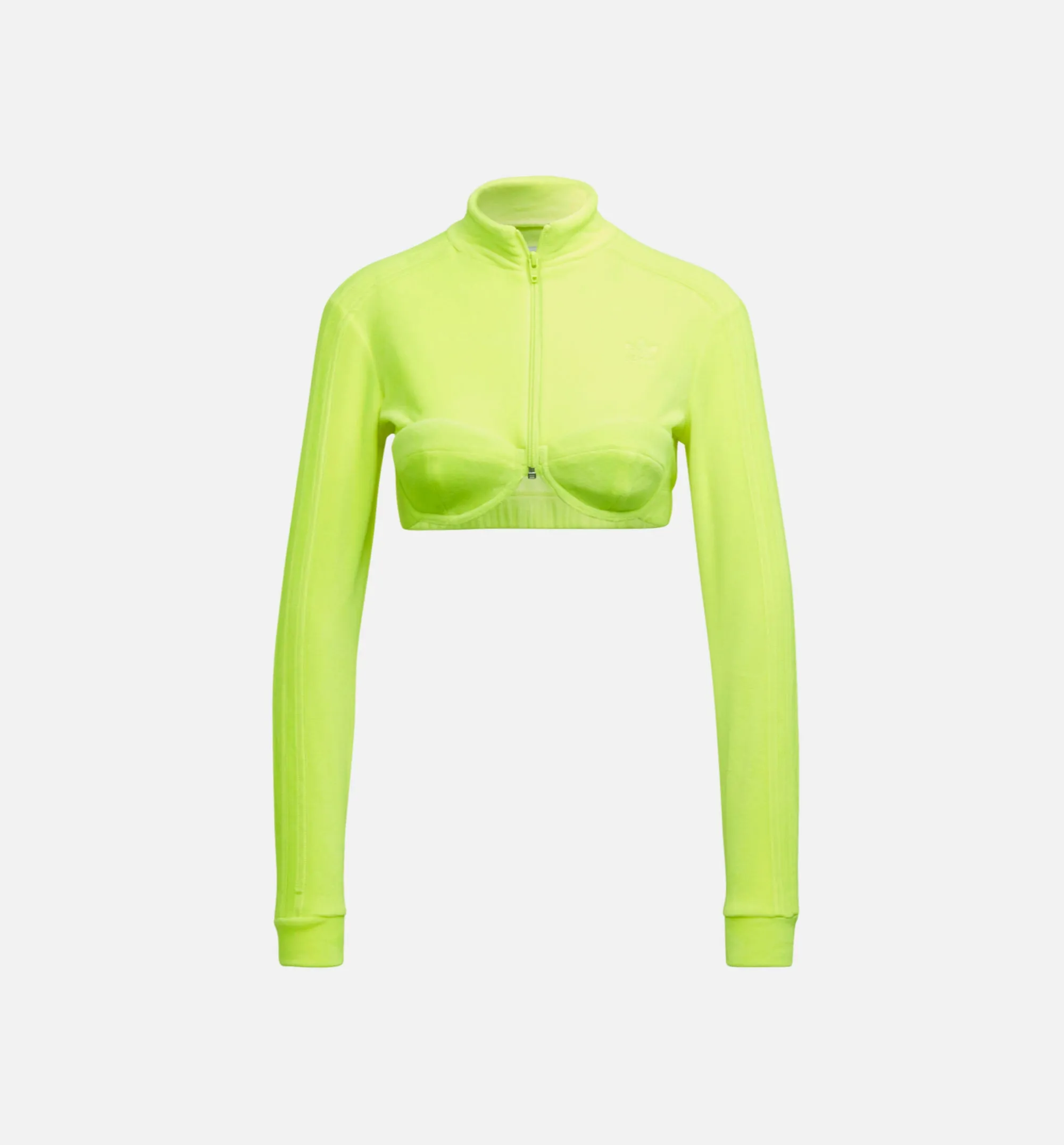 Jeremy Scott Velour Bra Track Top Womens Top - Yellow