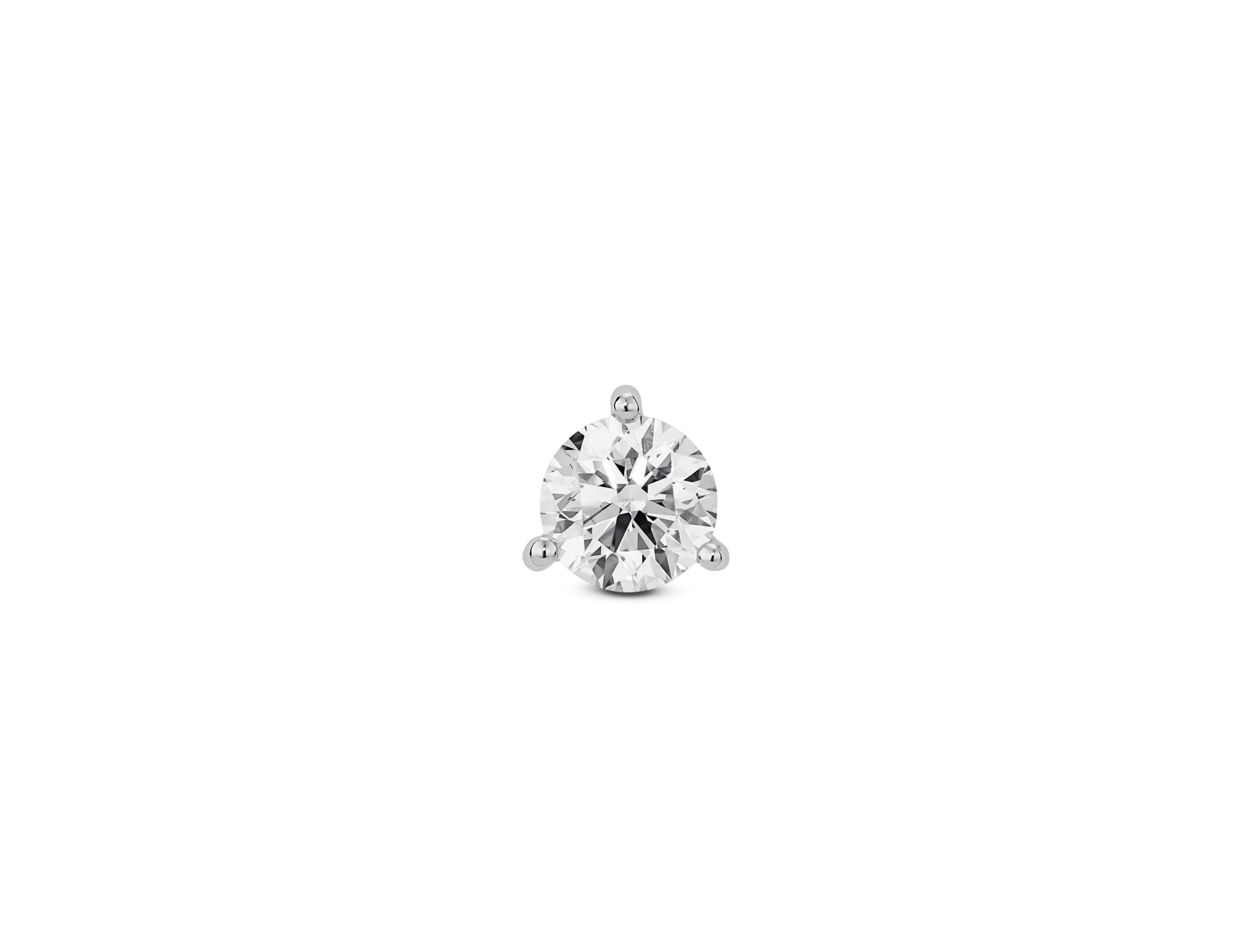 Lab-Grown Diamond ct. Round Brilliant Solitaire 14k Gold Stud | White