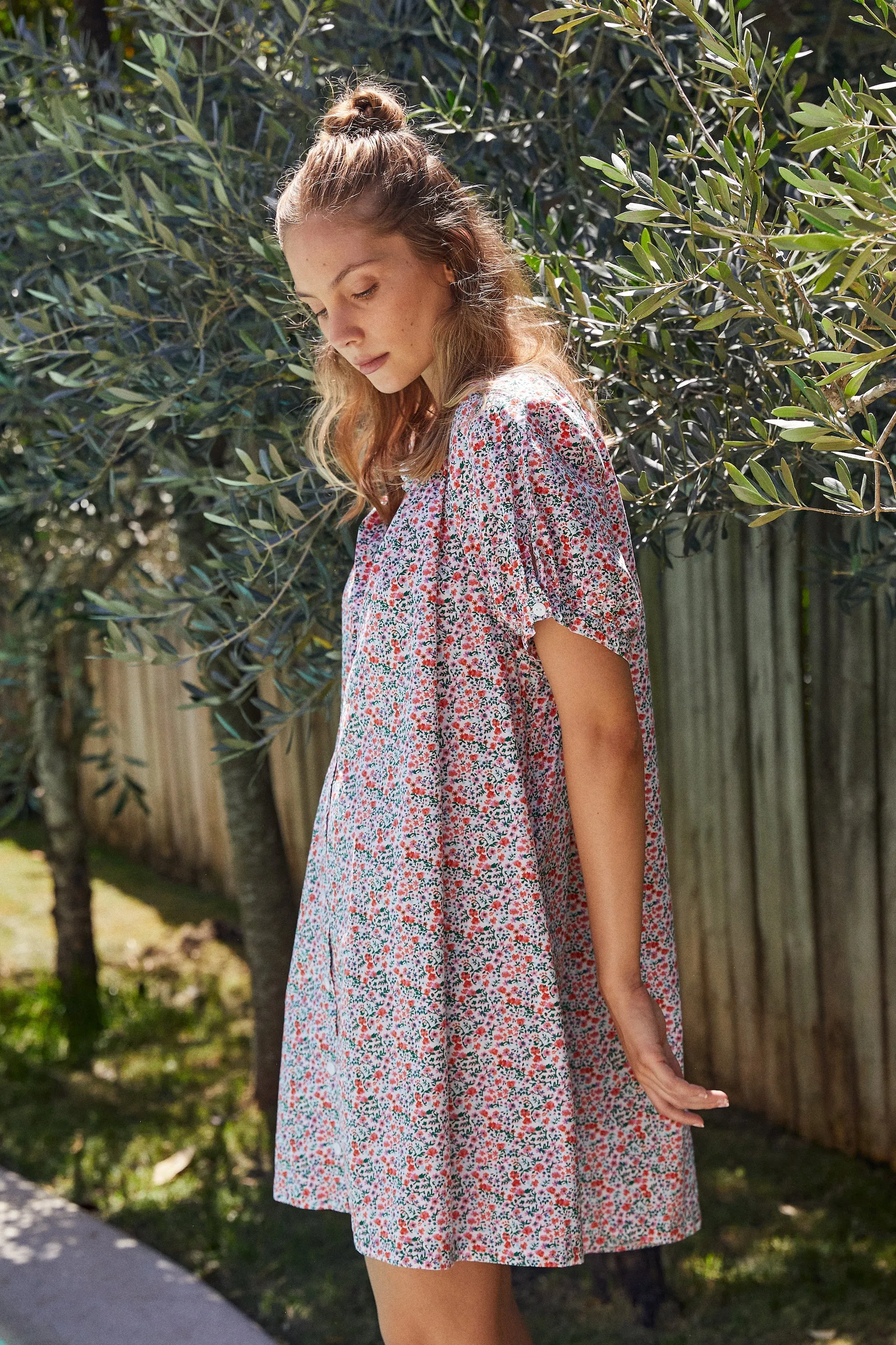 Libby Lounge Dress - Cotton - Floret