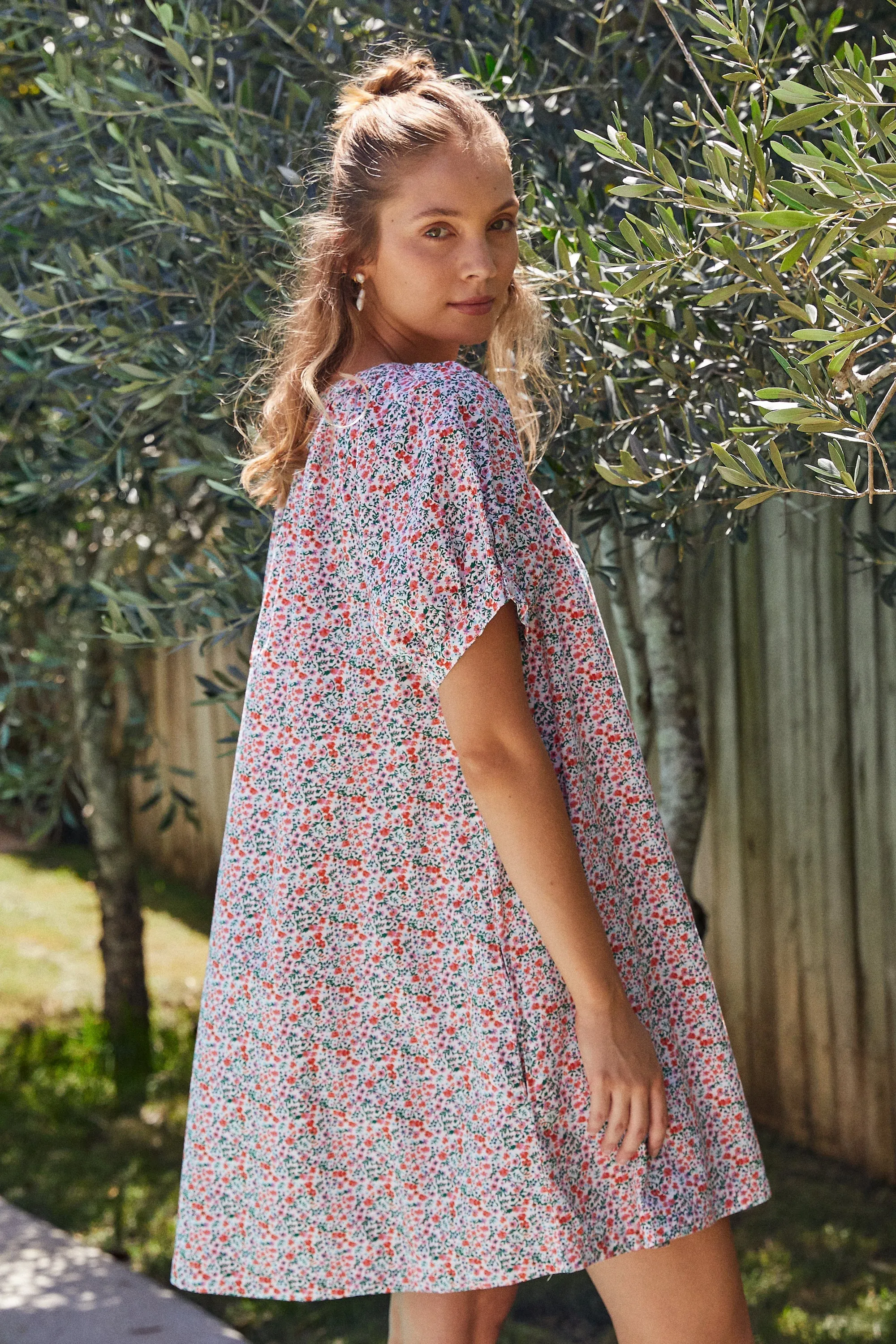 Libby Lounge Dress - Cotton - Floret