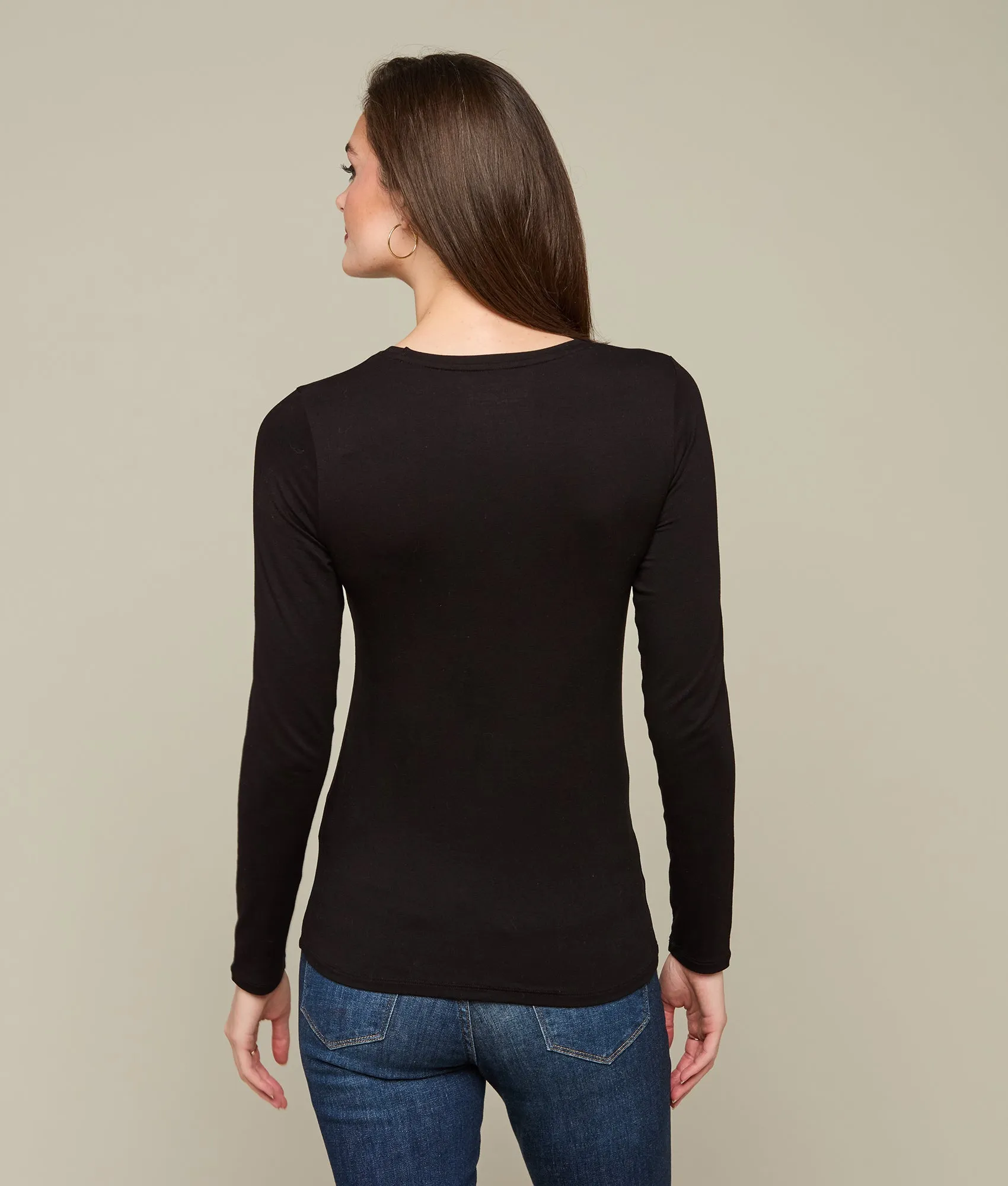 Long Sleeve Soft Touch Tee :: Black