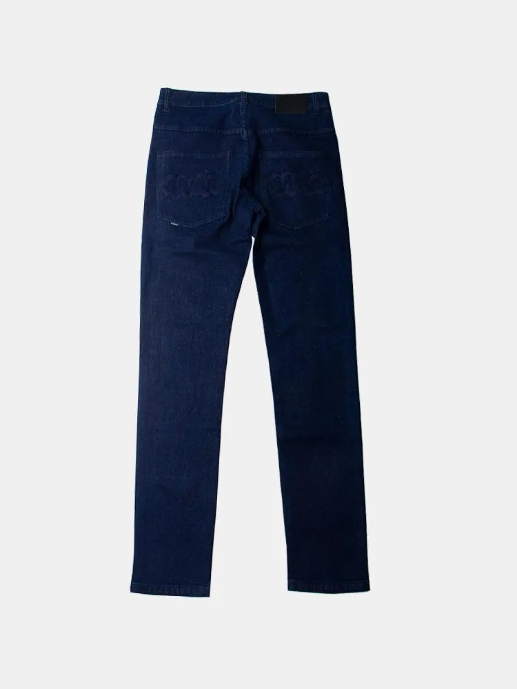 Lower Leaner Jeans - Indigo / Tonal Embroidery