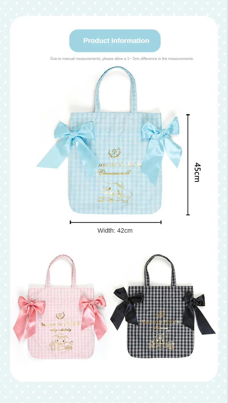 Maison De Fleur x Cinnamoroll Large Capacity Bow Tote Bag