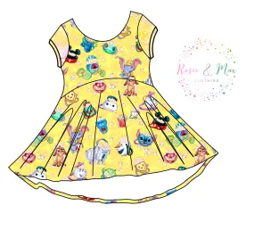 PREORDER - Poppin' Down Mainstreet - Luna Tunic - Yellow Buckets