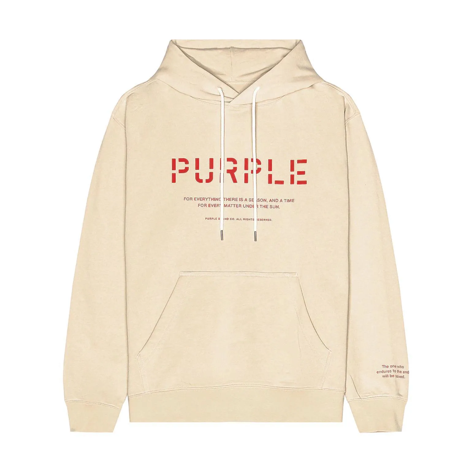 PURPLE BRAND P410 FRENCH TERRY BLACK STENCIL LOGO HOODIE