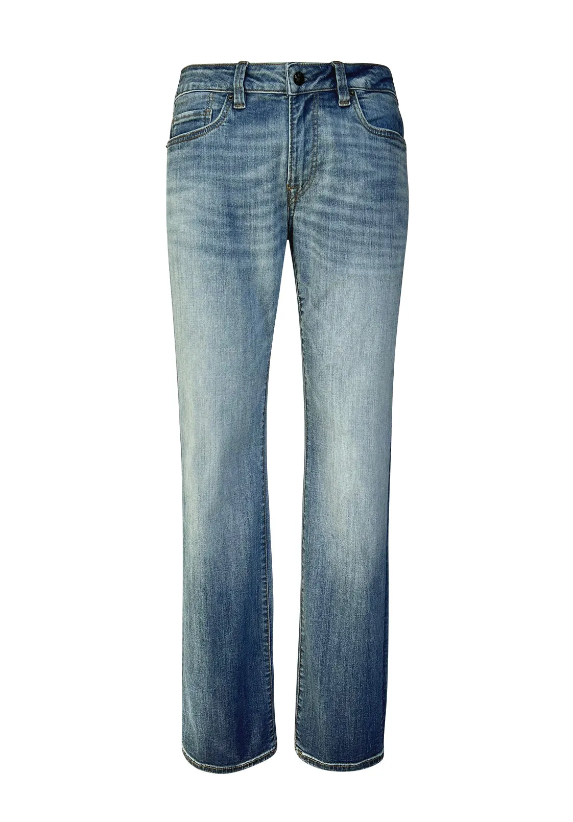 Relaxed Straight Driven Men's Jeans in Sanded Blue - BM22641