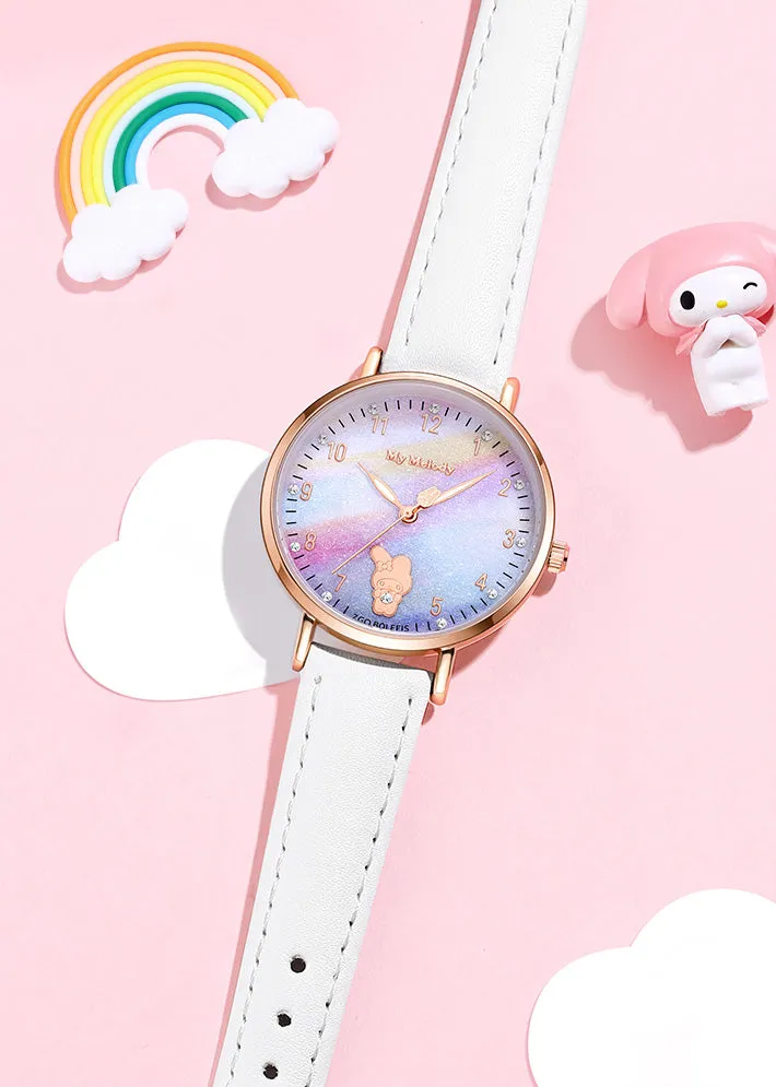 Sanrio Characters leather daily elegance wrist watches - TIDE COLOR x SANRIO