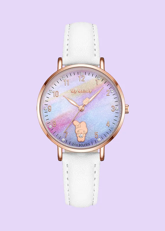 Sanrio Characters leather daily elegance wrist watches - TIDE COLOR x SANRIO