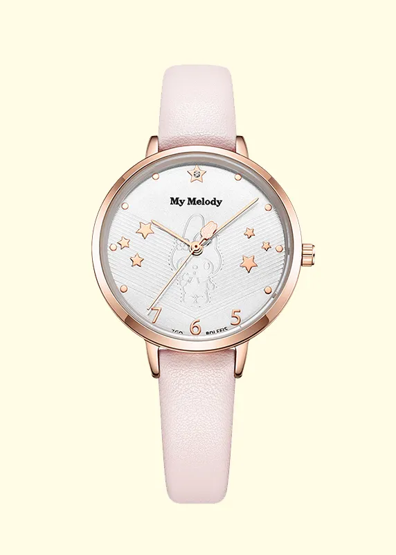 Sanrio Characters leather daily elegance wrist watches - TIDE COLOR x SANRIO