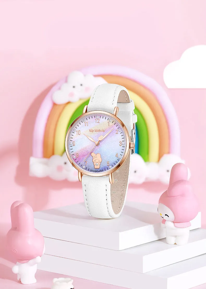 Sanrio Characters leather daily elegance wrist watches - TIDE COLOR x SANRIO