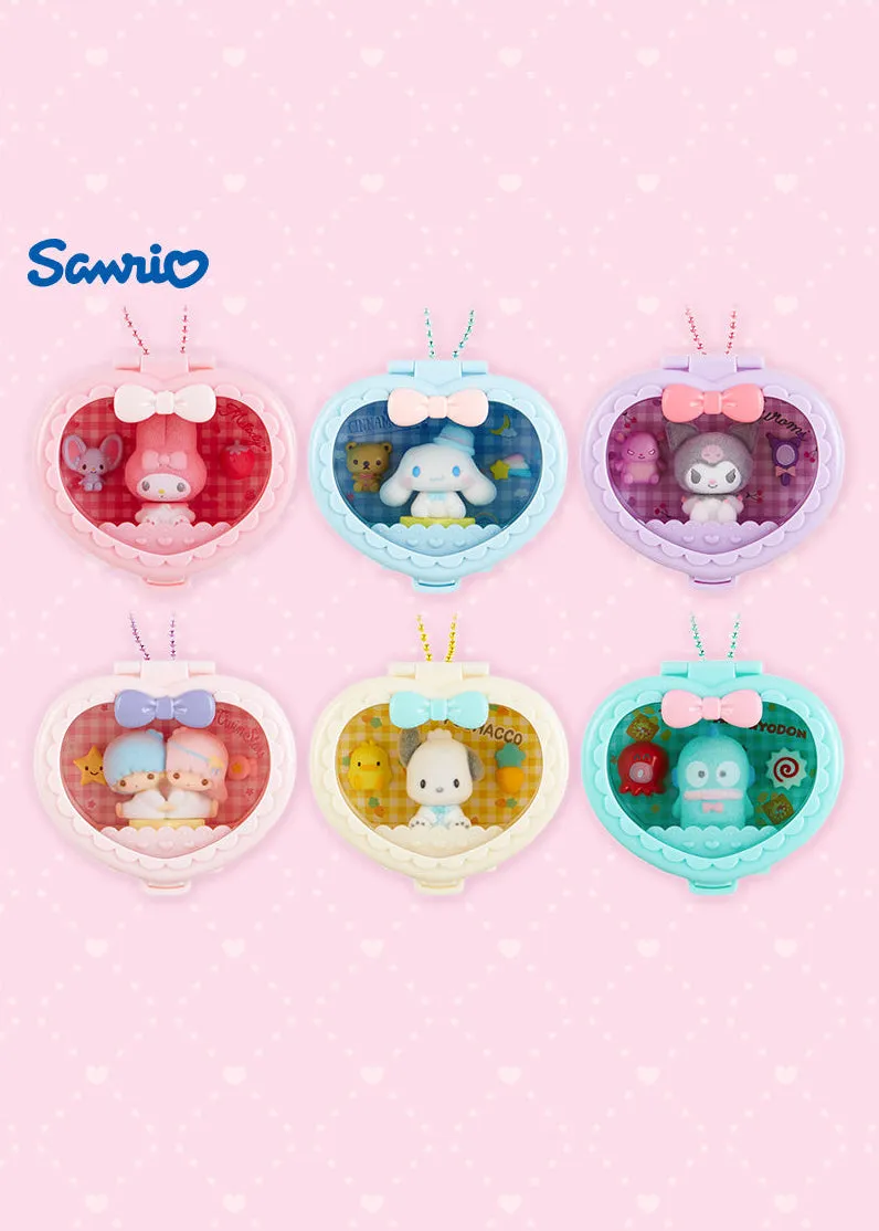 Sanrio Heart Attack Compact Mirror with keychain - SANRIO Japan