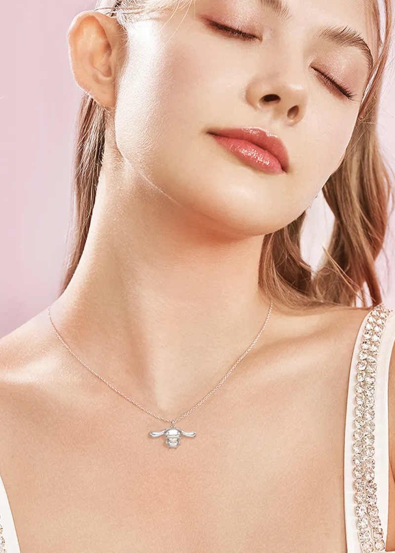 Shiny Cinnamoroll sterling silver necklace with pendant - TIDE COLOR x SANRIO