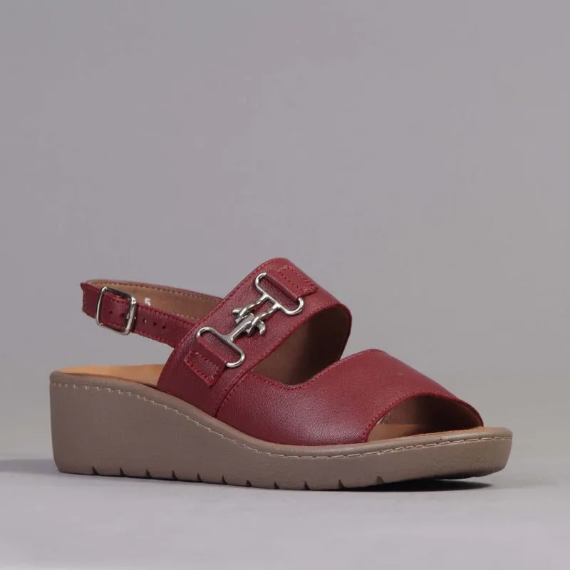 Slingback Sandal with Removable Footbed in Red - 12532