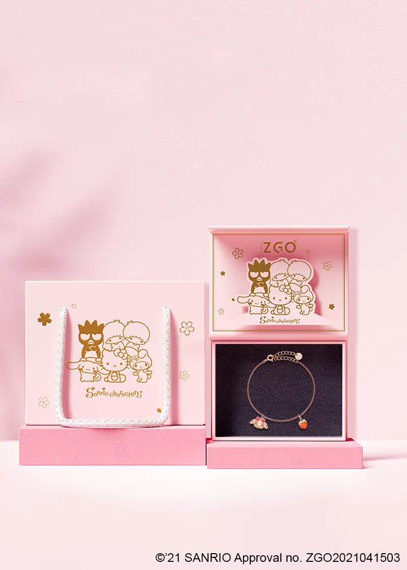 Sweet My Melody sterling silver bracelet with pendants - TIDE COLOR x SANRIO