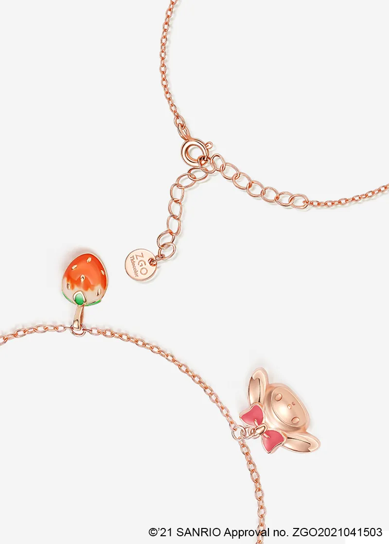 Sweet My Melody sterling silver bracelet with pendants - TIDE COLOR x SANRIO